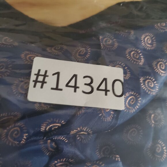 Tayion Suit Mens 56L 50x26 Navy Blue Gem Wool Suit Two Piece Set - Picture 14 of 14